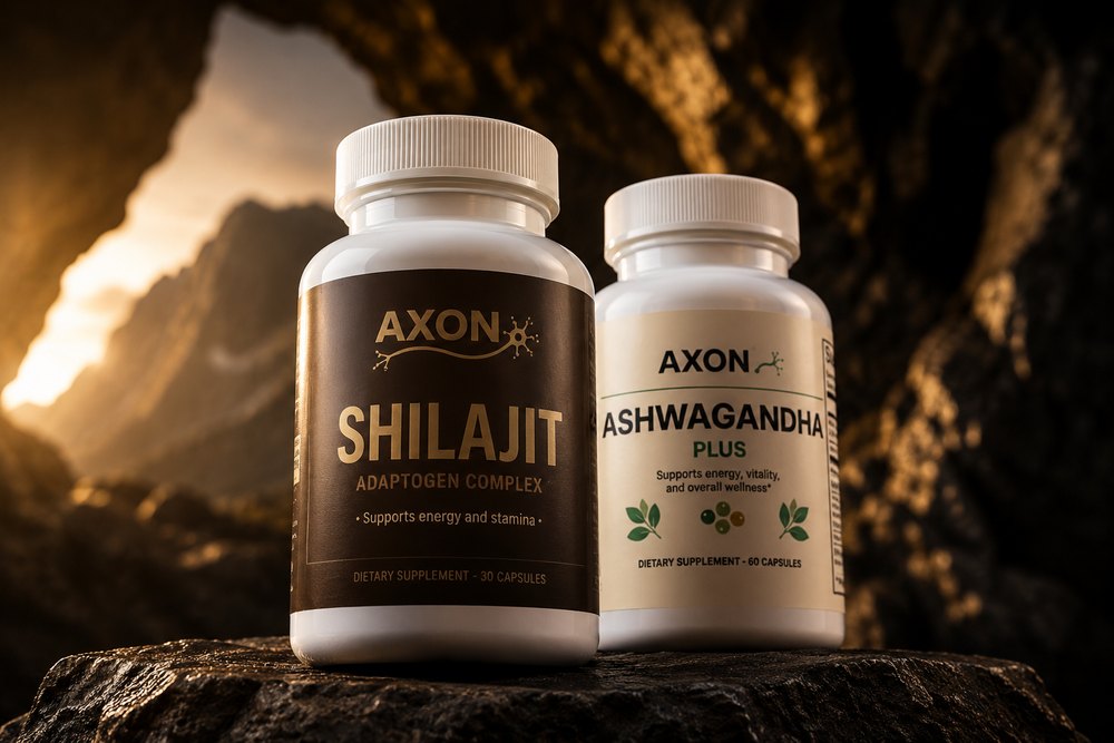 AXON Men's Vitality Duo [Shilajit + Ashwagandha Plus]